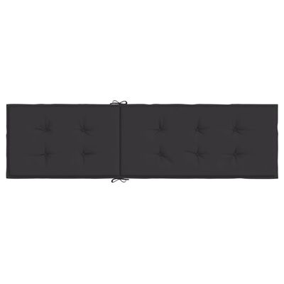 vidaXL Blazina za ležalnik črna (75+105)x50x3 cm