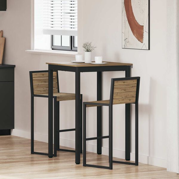 vidaXL Stoječ miza za bar Konstruiran les