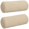 vidaXL Blazine 2 pcs krema &Oslash; 15 x 40 cm Mikrofiber tkanina