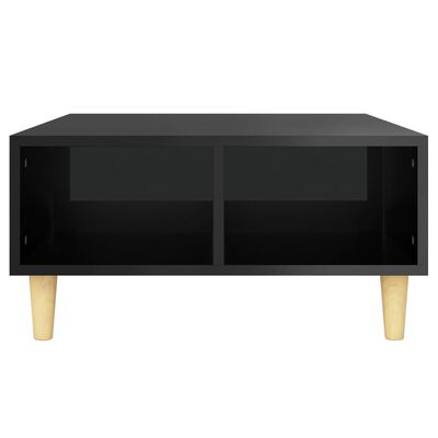 vidaXL Klubska mizica visok sijaj črna 60x60x30 cm iverna plošča