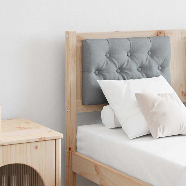 vidaXL Vzglavje Drugo Rjava in svetlo siva 135 cm Trdna borovina