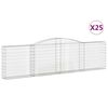 vidaXL Obokane gabion ko&scaron;are 25kosa 400x30x100/120 cm pocinkano železo