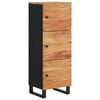vidaXL Visoka omara s 3 vrati 40x33x110 cm trdna akacija in železo