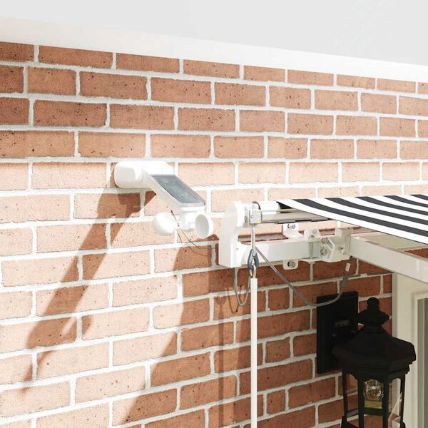 vidaXL Avtomatsko zložljiva tenda z LED antracit in bela 400x300 cm