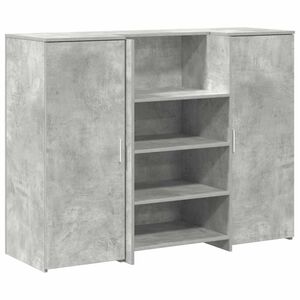 vidaXL Sprejemna miza betonsko siva 135x50x103,5 cm inženirski les