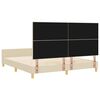 vidaXL Konstrukcija postelje z vzglavjem krema 180 x 200 cm blago