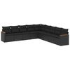 vidaXL Patio Sofa Set 9-sedežni Black
