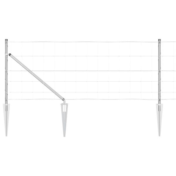 vidaXL Steber ograje. Cinkano 25 x 0,8 m Jeklo