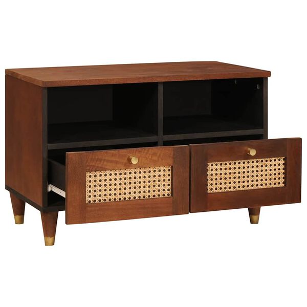 vidaXL TV omarica s predalom Rjava 70 x 33,5 x 46 cm Masiven les manga