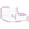 vidaXL Otomanski posteljni okvir z vzmetnicami kapučino 200x200 cm