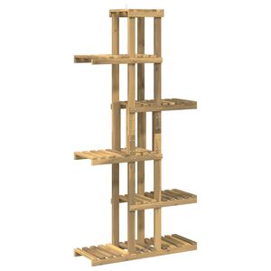 vidaXL Stojalo za rastline Bela 68 x 23,5 x 140 cm Masiven les akacije