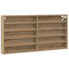 vidaXL Razstavna omara Montaža za steno Umetni hrast 100 x 8,5 x 50 cm
