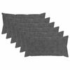 vidaXL Prevleka za blazino 6 kos HEERLEN Temno siva 40 x 80 cm