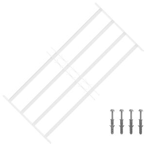 vidaXL Varnostna re&scaron;etka za okna z 4 prečkami 3 pcs 63-114 cm