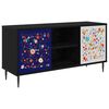 vidaXL TV omarica MAINZ 102 x 33 x 51 cm Črni hrast Inženirski les