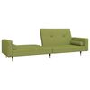 vidaXL Kavč dvosed z leži&scaron;čem in stolčkom svetlo zelen žamet