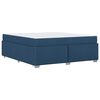 vidaXL Konstrukcija postelje z vzmetnico Modra 180 x 200 cm blago