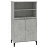 vidaXL Visok predalnik Betonsko siva 60 x 36 x 110 cm Inženirski les