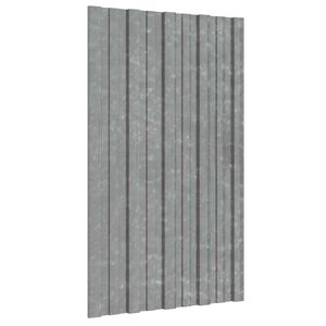 vidaXL Stre&scaron;ni panel 12 kos Srebrna 80 x 45 cm Pocinkano jeklo