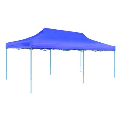 vidaXL Zložljiv pop-up vrtni šotor 3x6 m moder
