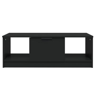 vidaXL Klubska mizica črna 102x50x36 cm inženirski les