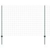 vidaXL Evropska ograja z drogom 10 x 1,6 m Jeklo s PVC premazom Zelena