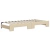 vidaXL Izvlečna dnevna postelja temno krem 80x200 cm blago