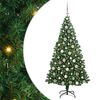 vidaXL Umestno božično drevo Zelena 180 cm PVC, jeklo in plastika