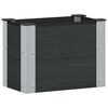 vidaXL Vrtna visoka greda Črna 50 x 30 x 36 cm WPC in aluminij