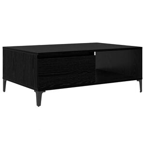 vidaXL Klubska miza Črni hrast 90 x 60 x 35 cm Inženirski les