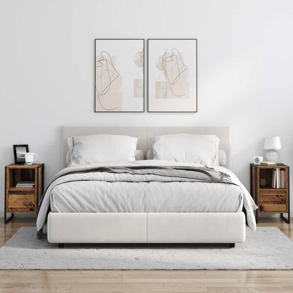 vidaXL Nočna omarica Star les 39,5 x 30 x 50 cm Konstruiran les