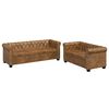 vidaXL Chesterfield kavč dvosed in trosed rjave barve