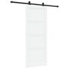 vidaXL Drsna vrata Bela in črna 83 x 202 cm Trdna borovina