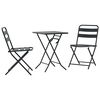 vidaXL Vrtnik Bistro Set 3 kos Antracit Jeklo