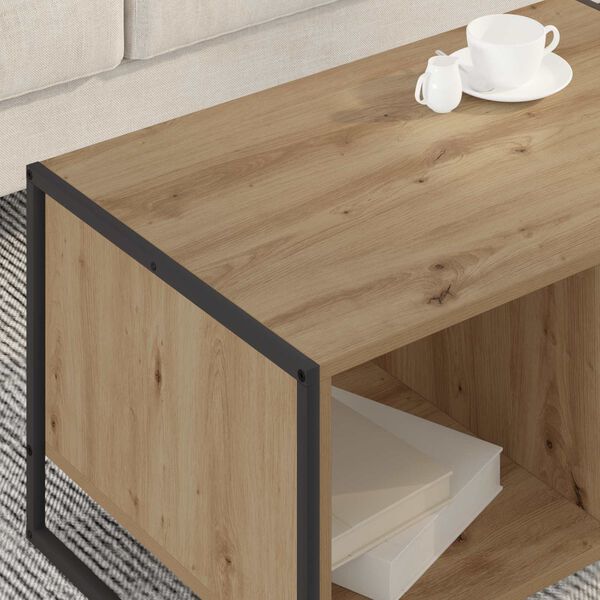 vidaXL Klubska miza Oreh 80 x 50 x 40 cm Konstruiran les