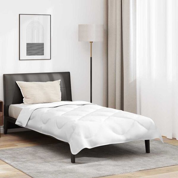 vidaXL Odeja z blazino 2 pcs Bela Mikrovlakna