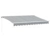 vidaXL Ročno zložljiva tenda z LED antracit in bela 350x250 cm