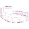 vidaXL Postelja z vzmetnico z vzmetnico Bela 120 x 200 cm Umetna koža