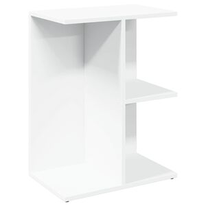 vidaXL Nočna mizica bela 46,5x29x61 cm inženirski les