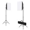 vidaXL Foto studijski komplet s softboxi, ozadjem in odbojnikom