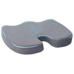 vidaXL Blazina za sedež Enobarvna Siva 47 x 37 x 8 cm Spominska pena