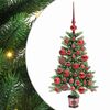 vidaXL Božično drevo med 150 LED z stojalom Zelena 90 cm PE