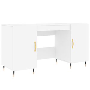 vidaXL Pisalna miza bela 140x50x75 cm inženirski les