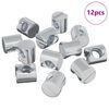 vidaXL Vijaki v obliki sodčka 12 pcs srebrna M6 x 12 mm Kovina