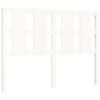 vidaXL Posteljni okvir brez vzmetnice bel 140x190 cm trdna borovina