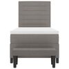 vidaXL Postelja z vzmetnico z vzmetnico Taupe 90 x 200 cm blago