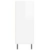 vidaXL Komoda visok sijaj bela 69,5x34x90 cm inženirski les