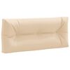 vidaXL Blazina za palete VIANEN 100% poliester Krem 120 x 50 x 12 cm