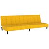 vidaXL Kavč dvosed z leži&scaron;čem rumen žamet