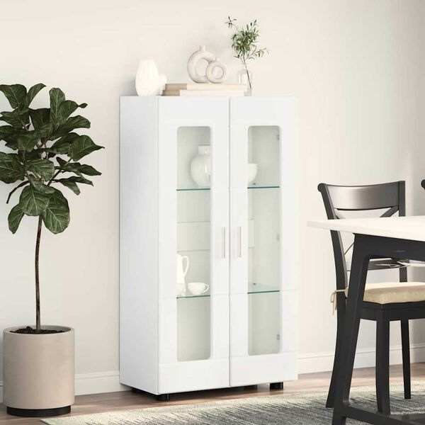 vidaXL Strani &scaron;al FLORIN Bela 55,5 x 29 x 103 cm Konstruiran les